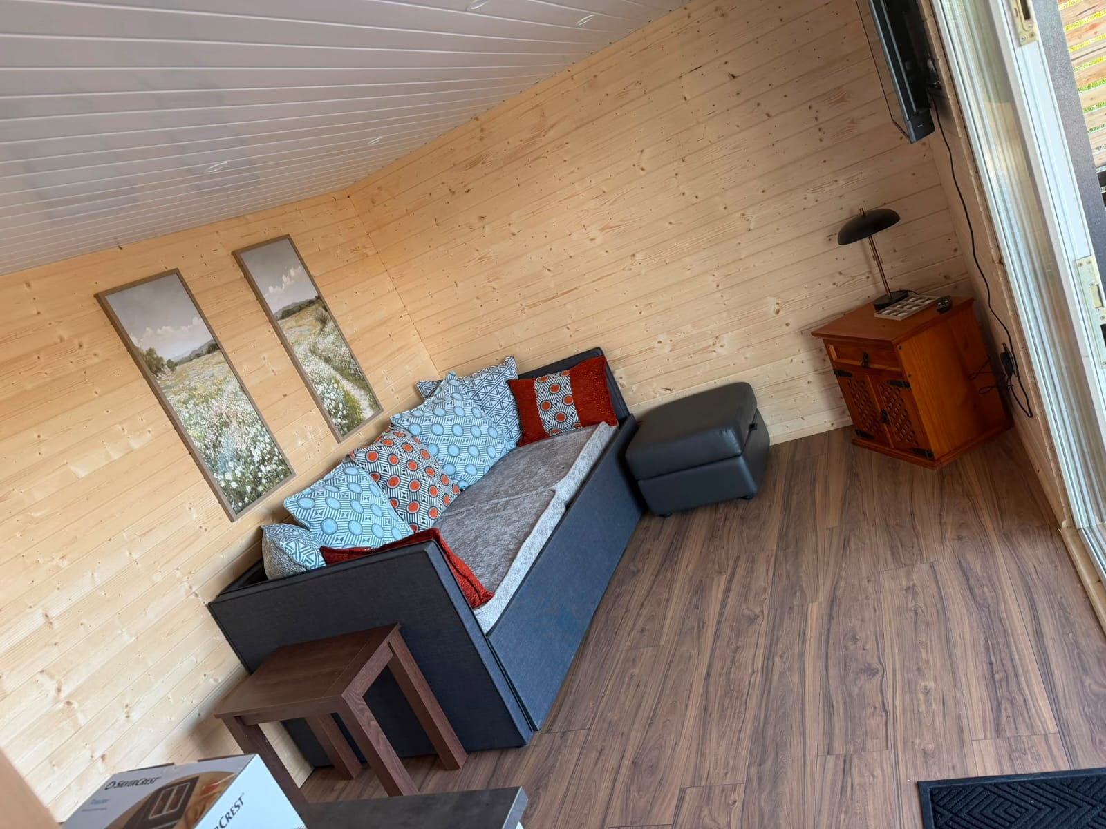 Living room with sofa bed